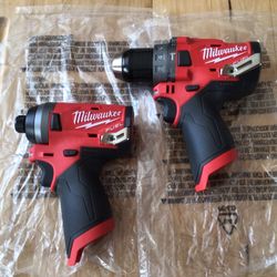 Milwaukee M12 FUEL Hammer Drill And FUEL Impact Driver.  Brand NEW.  Tools  Only. 