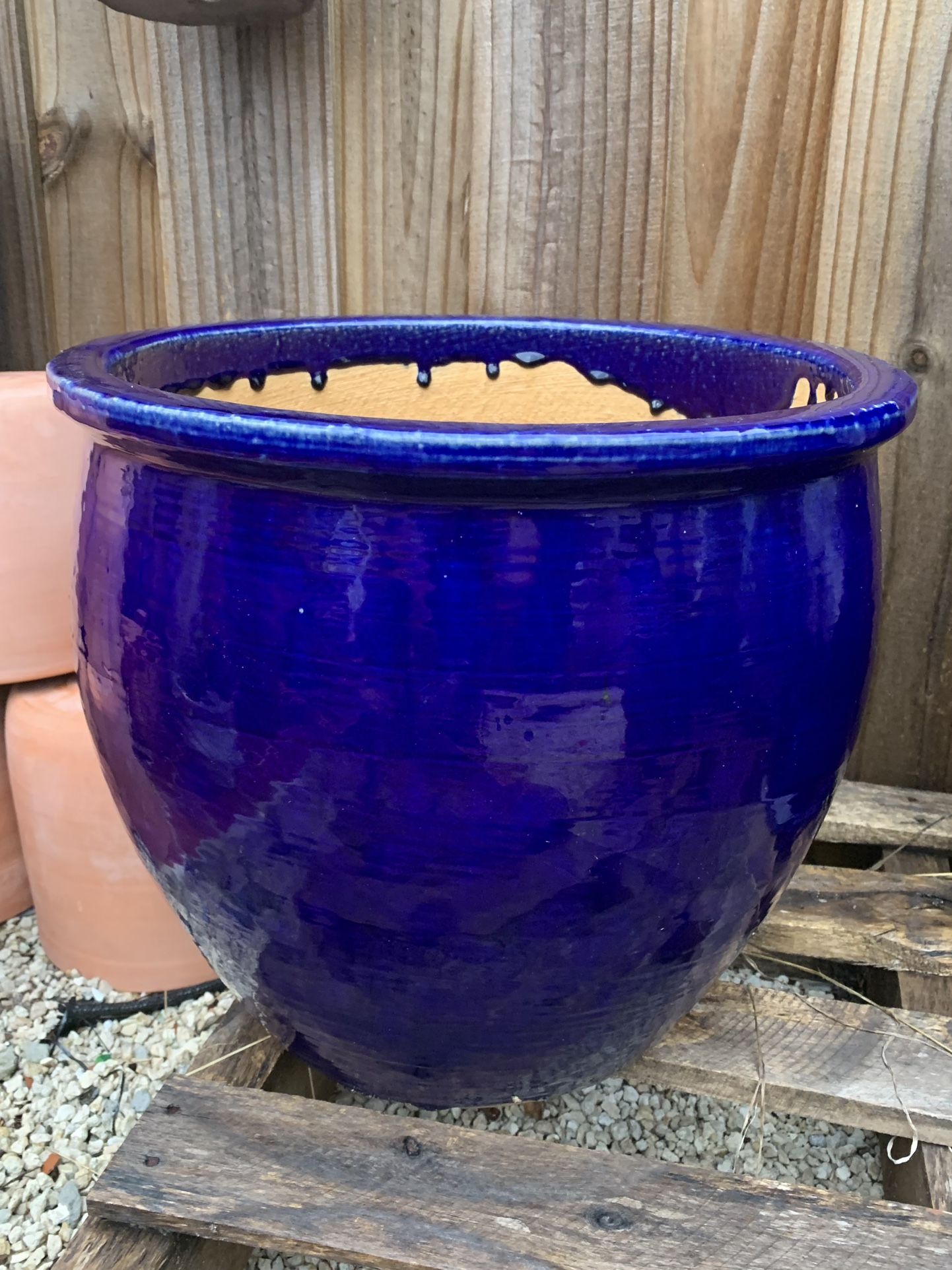Blue Ceramic Planter Pots