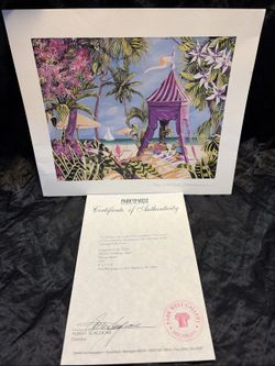*VERY RARE* - Bohlmann, Sherri 1999 "Fantasy Island" - Signed Litho with COA