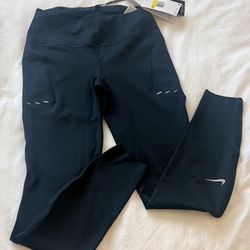 Nike Swift Women's High-Waisted 7/8 Running Leggings And  Nike Running No-Show Wool Socks
