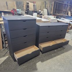 Five and eight drawers dresser with rails / 5 and 8 drawers dresser with rails