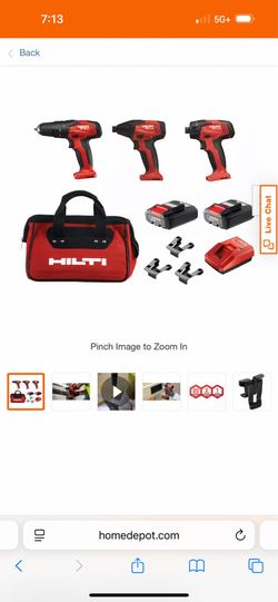 Hilti 12v kit semi new