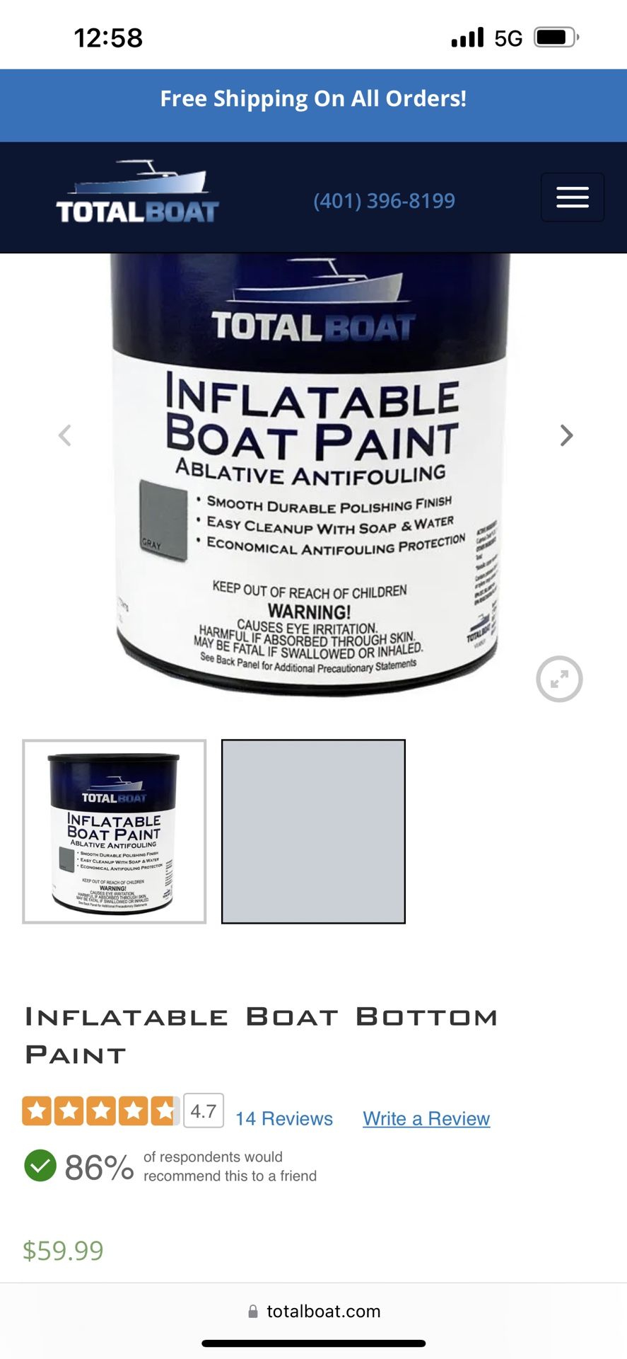 total boat inflatable boat paint grey