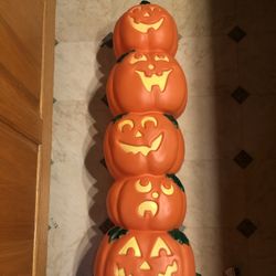 Stacking Halloween PumpkinsTower  Blow Mold 38” 