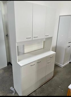 Assembled New 71" Modern Freestanding Kitchen Buffet Hutch with Server and Storage