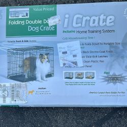 $25 Dog Crate Folding Double Door