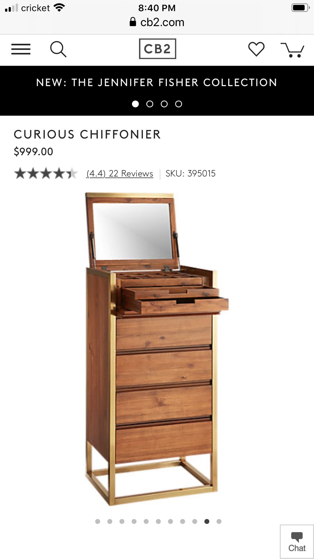 Cb2 jewelry box dresser