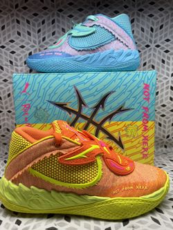 Puma MB.05 "Rick and Morty" Rickie Orange/Electric Peppermint/Blue 312130-01 Men Size 10