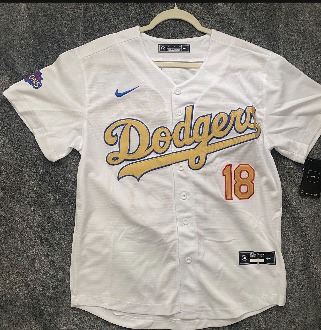 White Gold Stitched Los Angeles Dodgers Yoshinobu Yamamoto