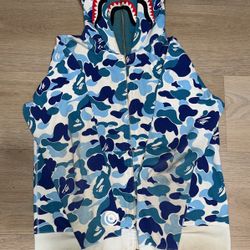 BAPE Big ABC Camo Shark Wide Full Zip Double Hoodie