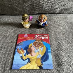 fisher-Price little people, beauty and the beast with book toy bundle 