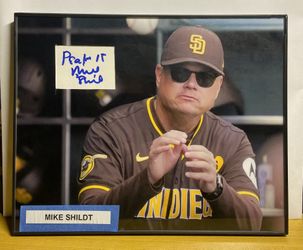 San Diego Padres Manager Mike Schildt Autograph on 8x10 Framed Photo