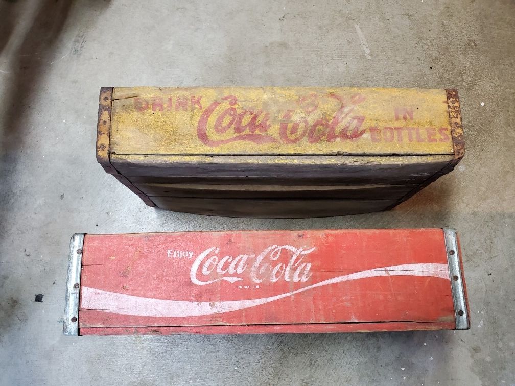 2 Wooden Coca-Cola Crates