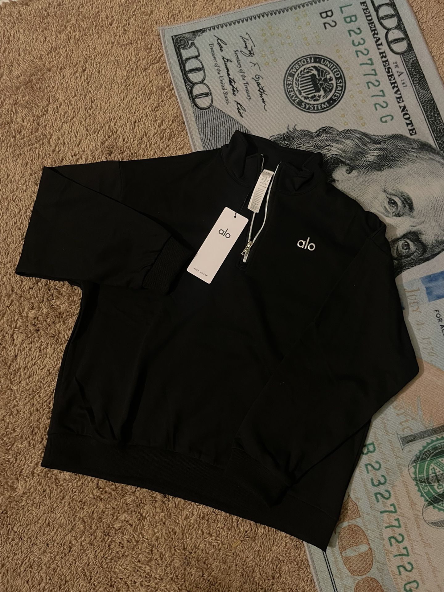 Alo Black Quarter zip