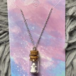 Handmade necklace Halloween ghost