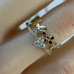 Sterling silver 2-piece ring set, wedding rings