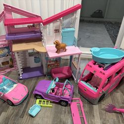 Barbie Malibu House with Barbie Rv