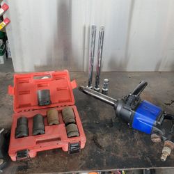 1" Drive Super Duty Air Impach Wrench W/8" Extender Anvil