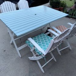Folding Patio Table & Chair Set 