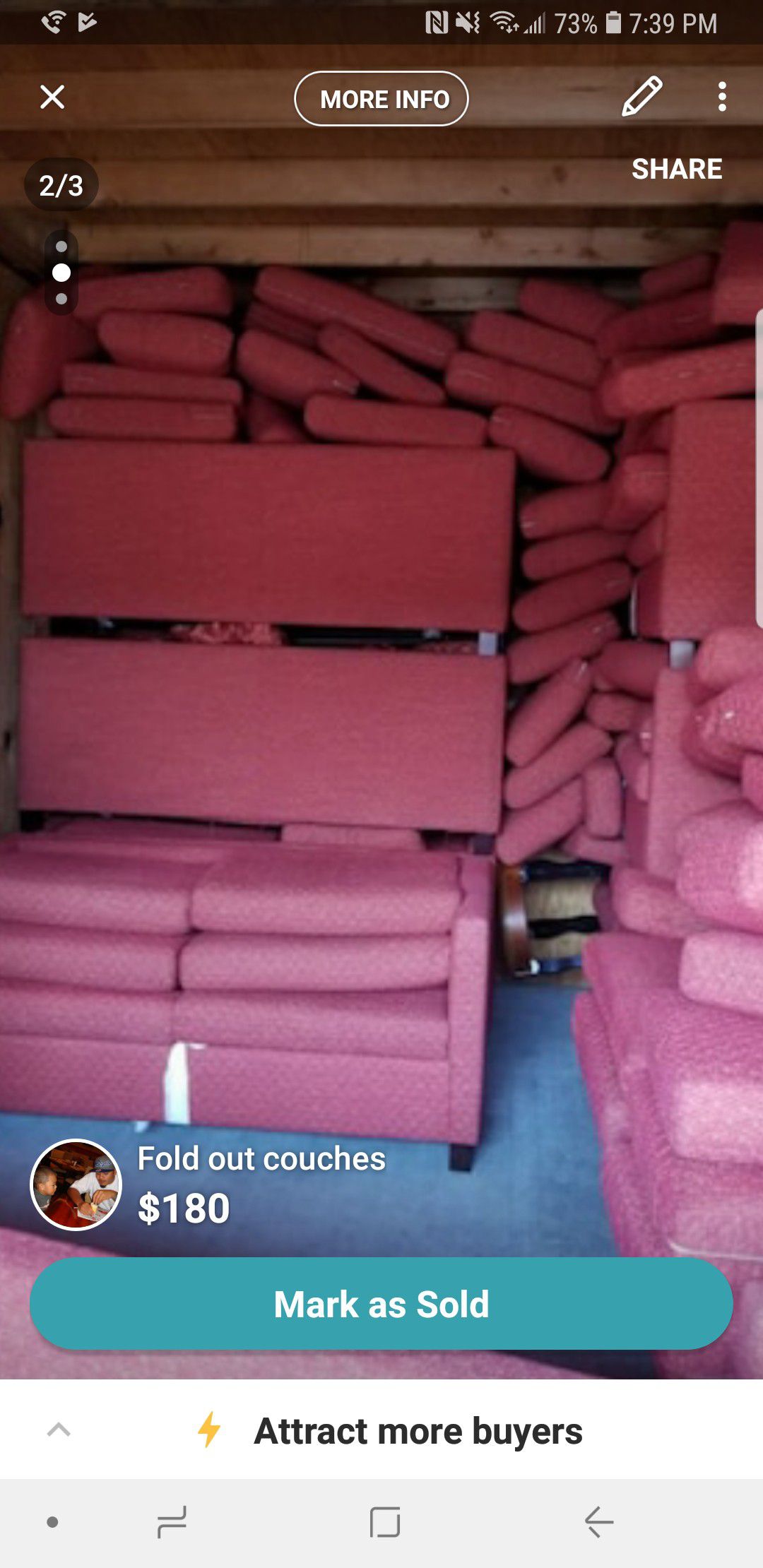 Fold out couches