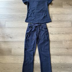 Women’s Scrubs And Beyond Top And Pants XS Navy