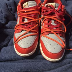 off white x dunk low University, size 10