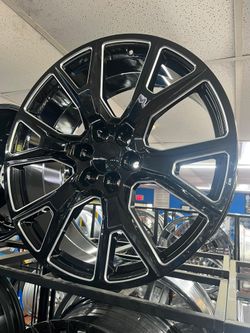 24x10 Replica 2126 Wheels – Black Milled | 6x139.7 6-Lug Rims
