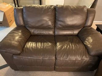 Natuzzi genuine leather loveseat