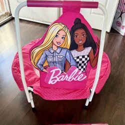 Barbie Hearts Indoor Mini Trampoline with Handle for toddler 