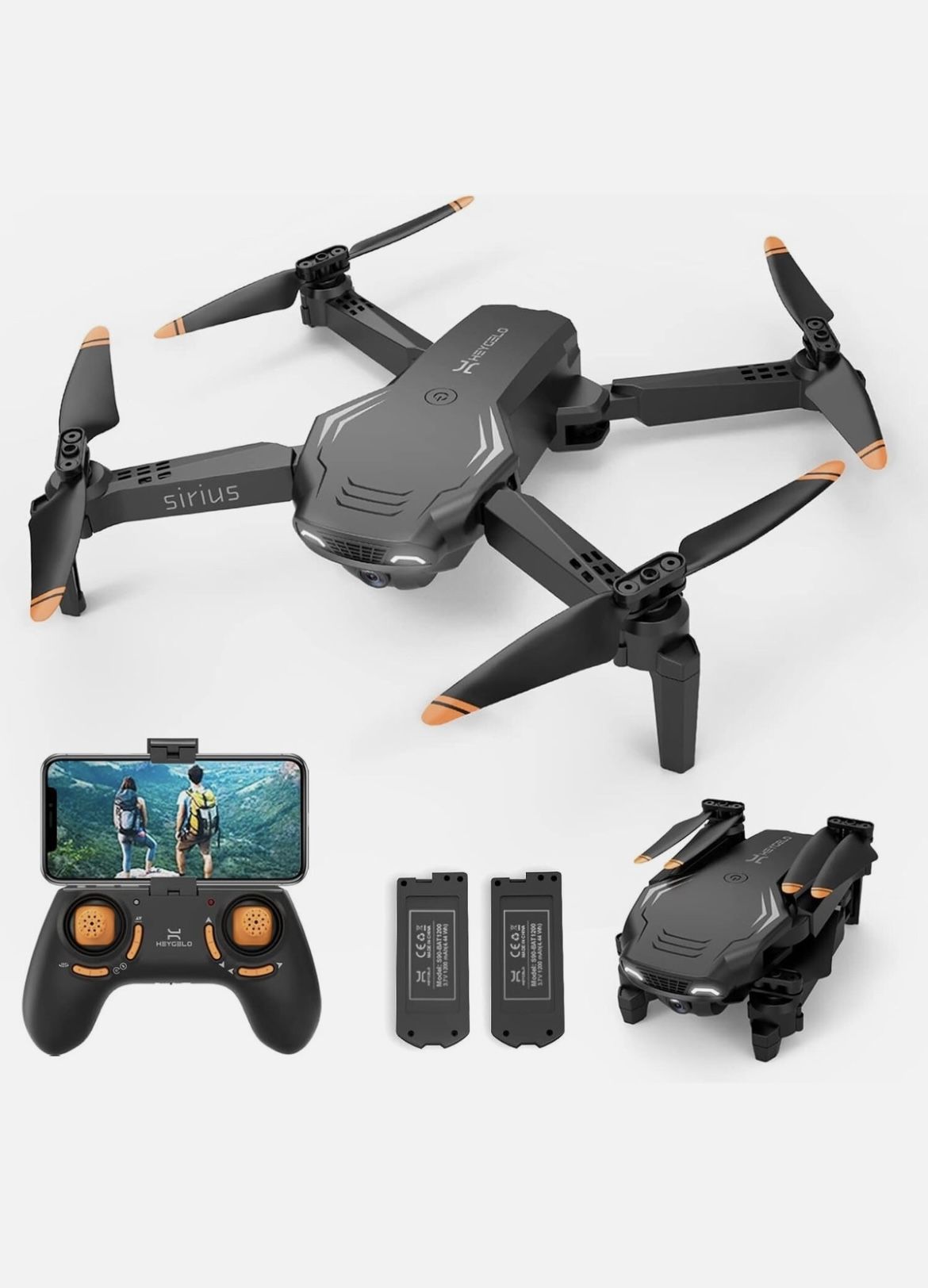 Brand New Heygelo S90 Drones with Camera for Adults, 1080P HD FPV Drone , Foldable RC Quadcopter Drone