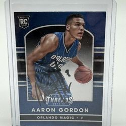 2014-15 Panini Threads - Leather Rookies #242 Aaron Gordon (RC) On Card Auto