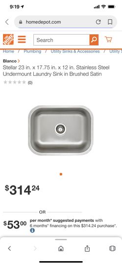 Blanco Stellar Laundry Sink
