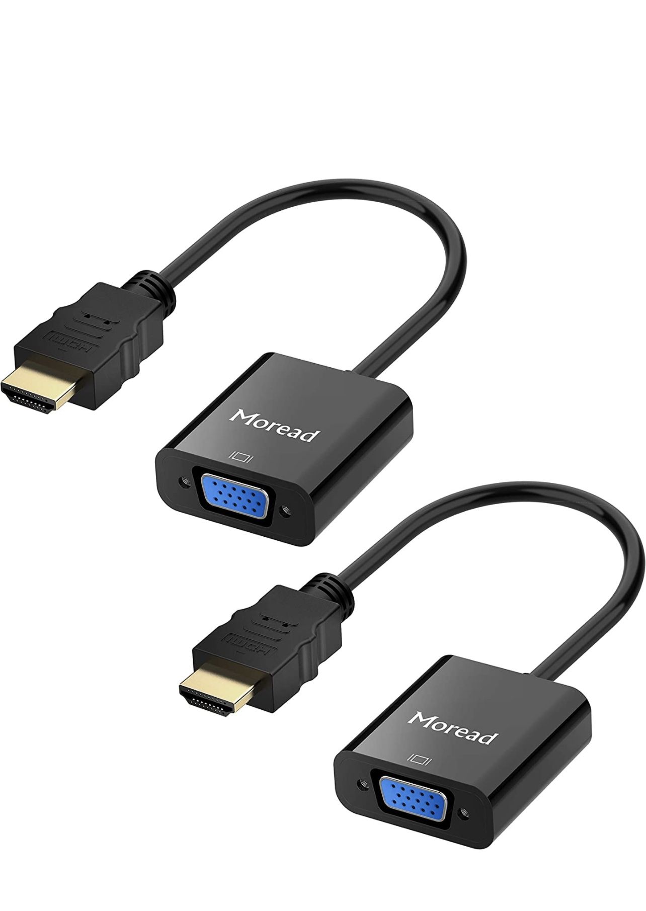 Moread HDMI To VGA With Audio . Two Pack