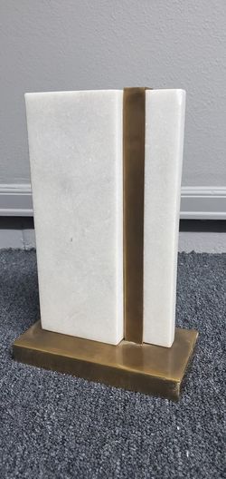 White Marble Decor Piece, Book end - OBO