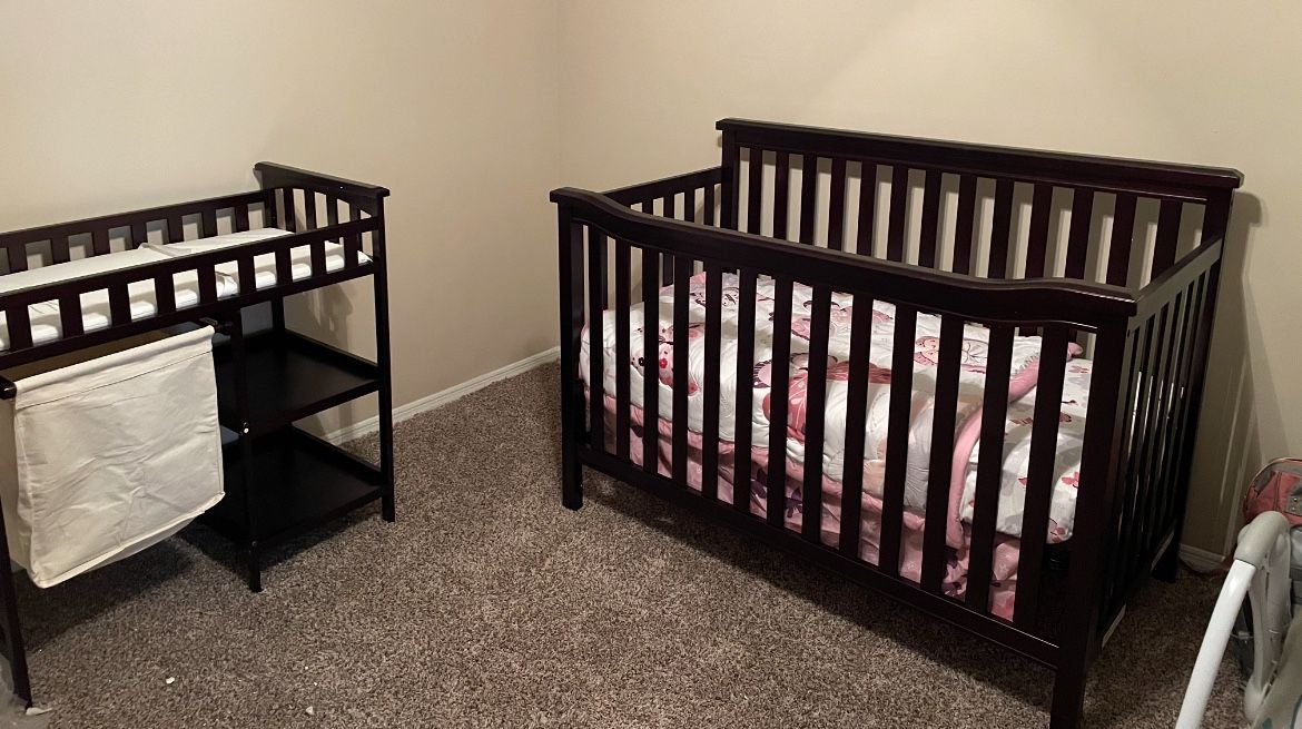 Crib And Changing Table