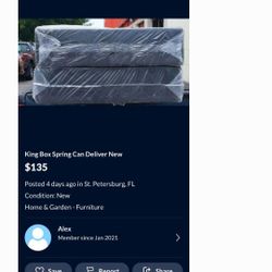 King Size New 2box Springs Can Deliver 