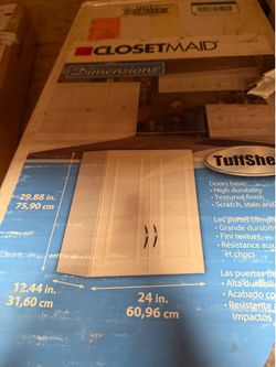 White 2 door wall cabinet kit