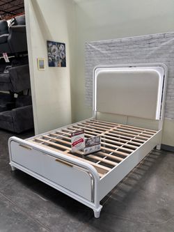 Queen size bed frame with mattress