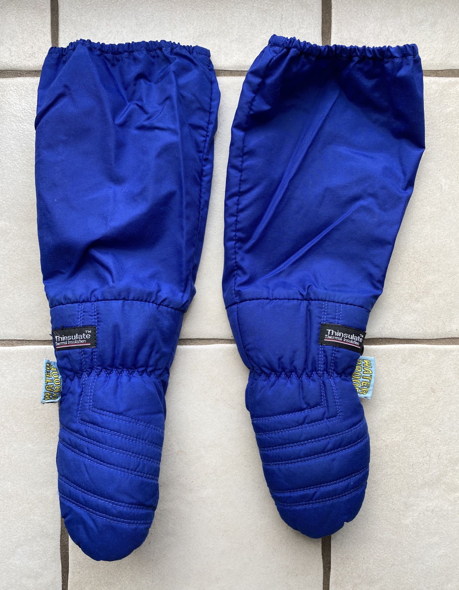 L-BOW Blue Thinsulate Mittens - kids size ~age 2-6