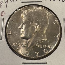 1970 d Silver Half Dollar Key Date NIFC