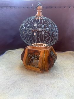 Vintage Victorian Style Architectural Birdcage Model - Wood & Wire