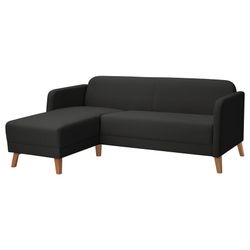 IKEA LINANÄS Sofa, with chaise/Vissle dark gray