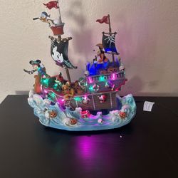 Disney Halloween Animated Pirate Ship with Lights and Music