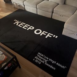 Off white keep off rug