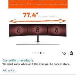 ECHOGEAR 3 Monitor Desk Stand for Screens Up to 27 inches