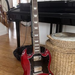 Epiphone SG Standard Electric Guitar Cherry With Slate Grey Gator Gig Bag