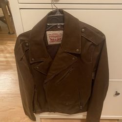 Levis Motorcycle Jacket Brown Size Xl