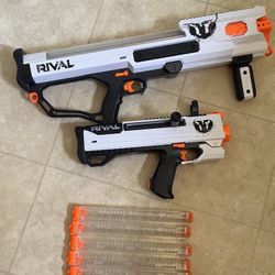 2 NERF RIVAL Guns With Accessories 