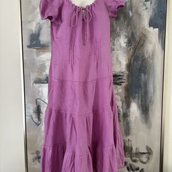 Purple Linen Dress
