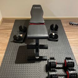 Home Gym Mat And Bench (weights not Included)